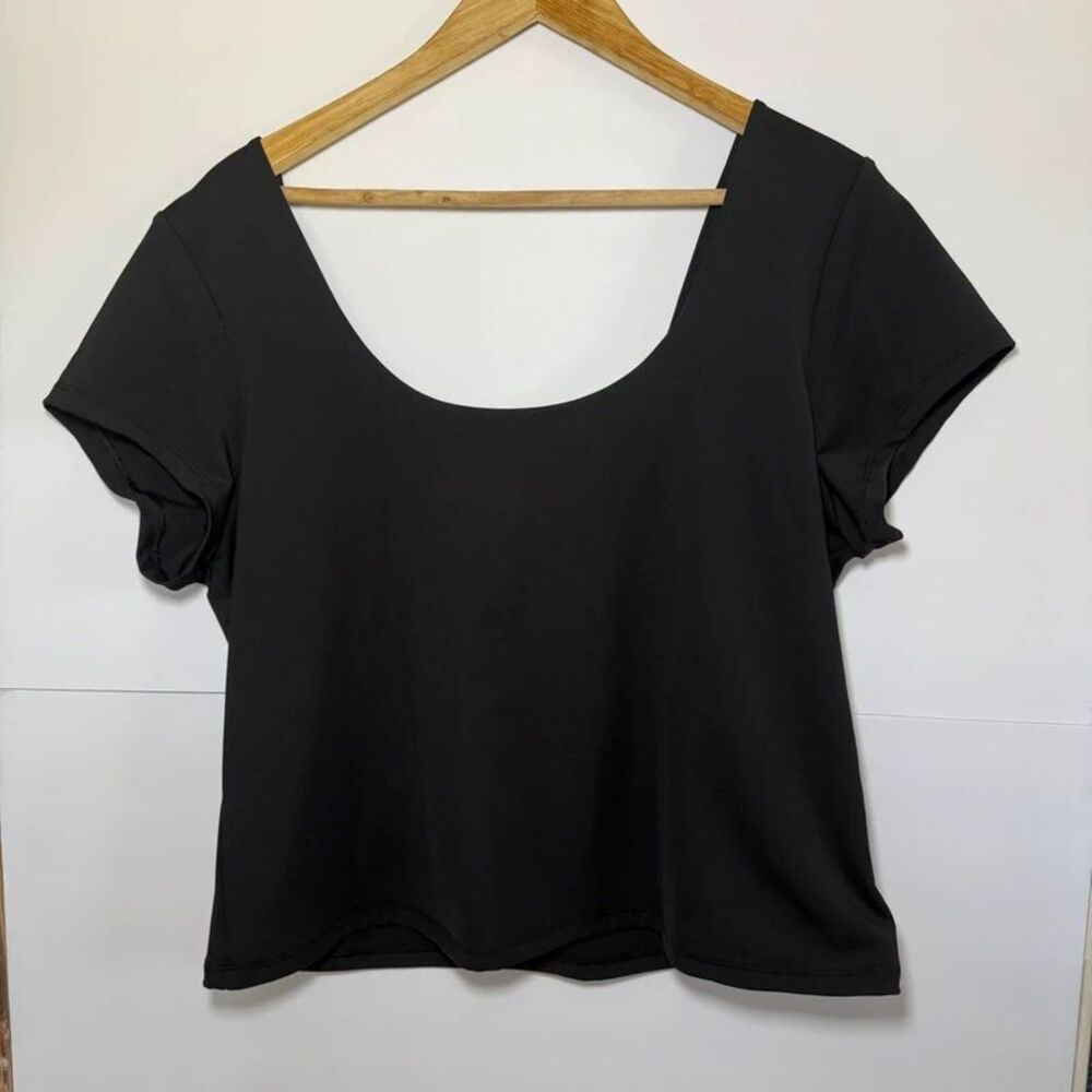 Old Navy Modern Scoop Black Short Sleeve Top 2X